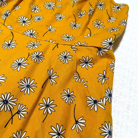 Market & Spruce Crissie Scallop Detail Linen Blend Summer Dress - Picture 4 of 8